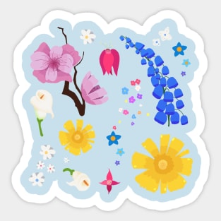 Happy flowers Sticker